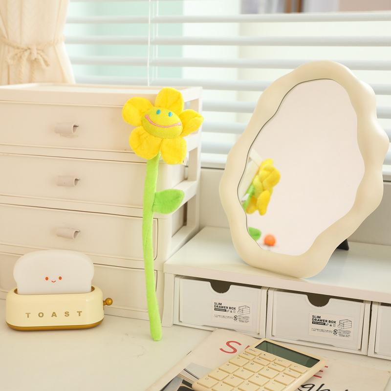 Simulation rose creative curtain buckle knot wedding plush toy decoration gift for girls sun flower