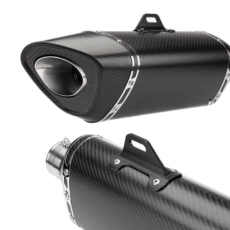 51mm Universal Motorcycle R11 Exhaust Pipe Muffler with Db Killer for Pcx 125 150 C650gt Tmx530 Cb500 590MM 490MM