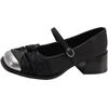 White French fairy wind light mouth thick high heel single shoes female 2025 new summer skirt square head Mary Jane shoes