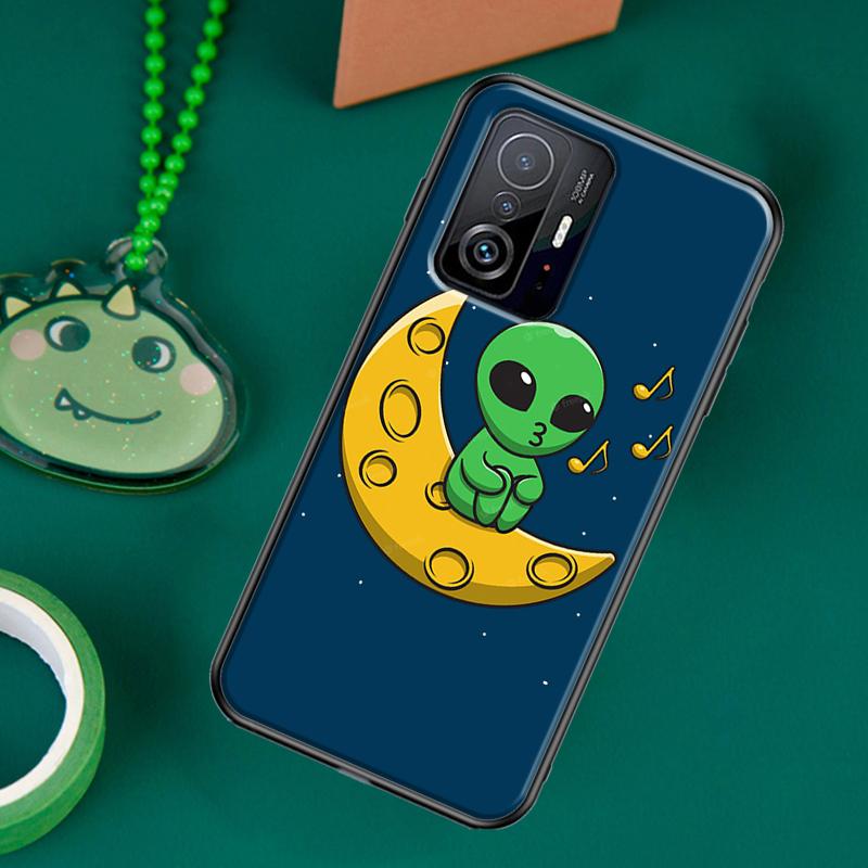 Aesthetics Cute Cartoon Alien Case For POCO F5 X5 X3 Pro X4 F4 GT F3 M5s C40 Cover For Xiaomi 13 12 Lite 11T 12T Pro 12X