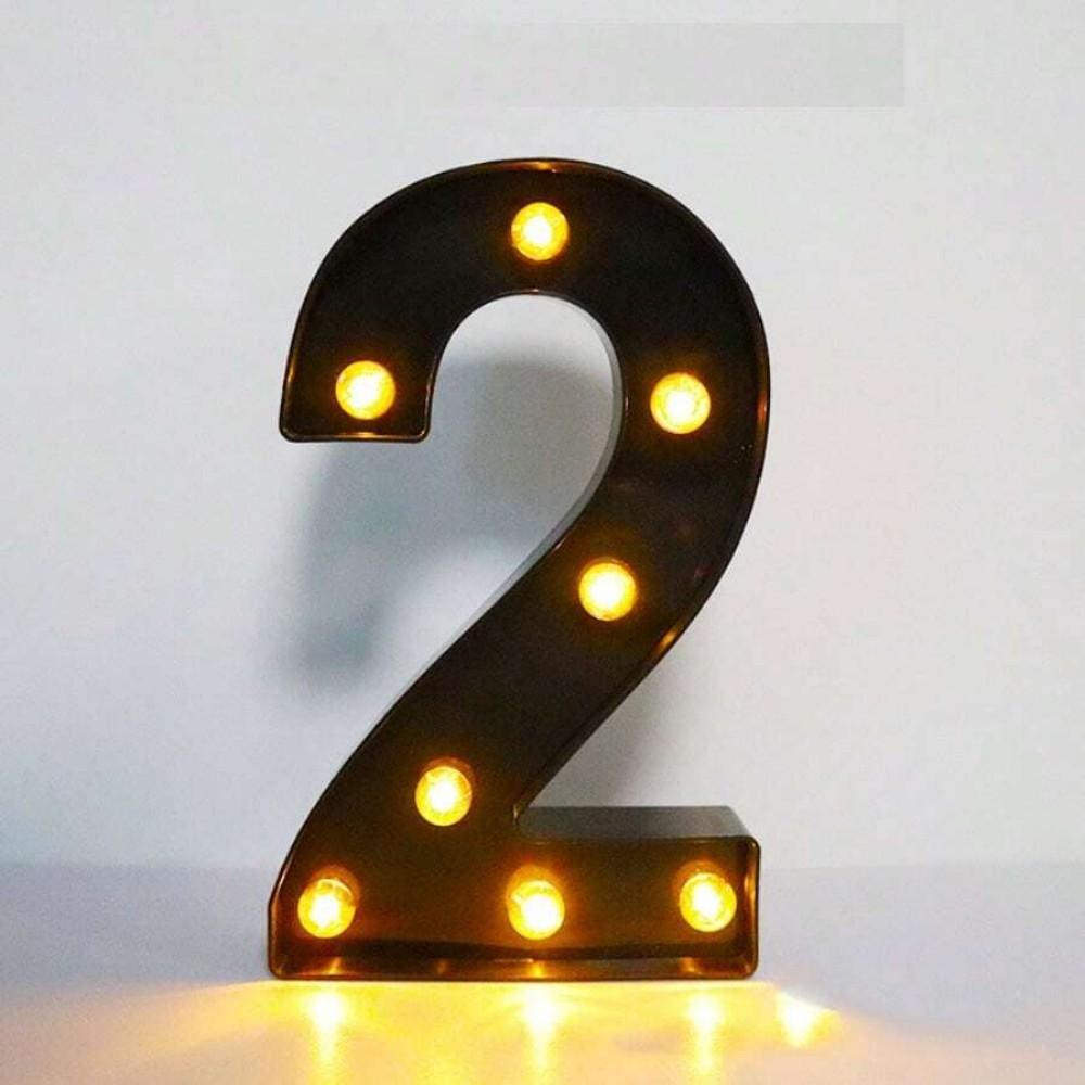 1PC 21.8cm LED Letter Light Luminous Letter and Number Night Light Suitable for Home Bar Wedding Birthday Party Decoration