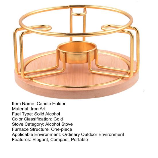 Decorative Candle Holder Iron Tea Warmer Stand Hollow Design Teapot Warmer Stand for Pot Kettle Vintage Style Home Decor