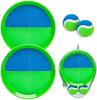 INPODAK Kids Velcro Ball Catch Game Set, Waterproof Toss and Catch Outdoor Toys for Ages 3-12, Includes 2 Paddles & 2 Balls, Blue Green