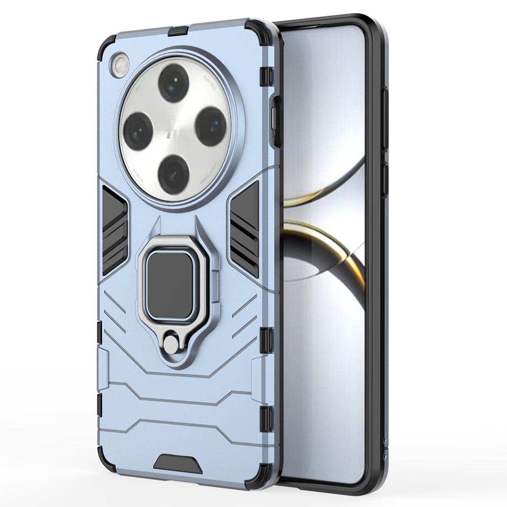 

Для Oppo Find X8 Pro 5G Чохол PC+TPU Захисний Чохол для Телефону з Кільцем-Підставкою Blue