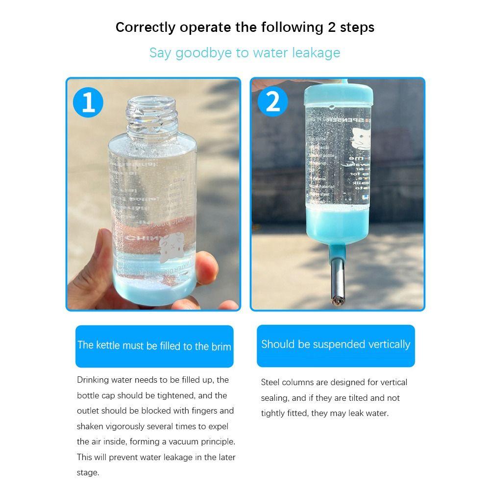 Plastic Hamster Drinker Detachable Pet Water Bottle Bowls Dish  Small Animals