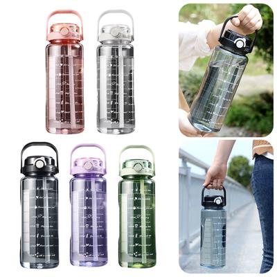 Sporta ūdens pudele ar vāku, necaurlaidīga ar platu muti, ūdens kauss bez BPA 1,5 l/2 l