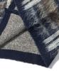 Beyond Closet Preppy Hairy Check Mohair Tough Cardigan Navy