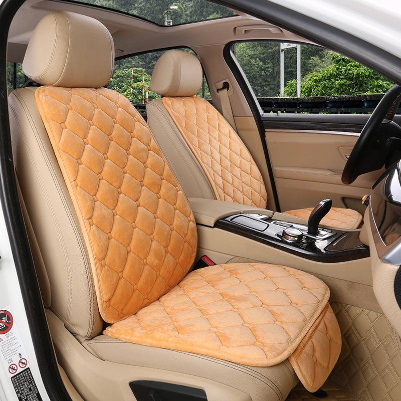 Winter Plush Car Seat Cushion – Non-Slip Thickened Pad with Backrest for Comfort