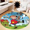 Custom Name Pippi Longstocking Printed Round Rug Carpet Chair Rug Area Rug Entryway Doormats,for Office Chair Living Room Bedroom Kitchen Room.