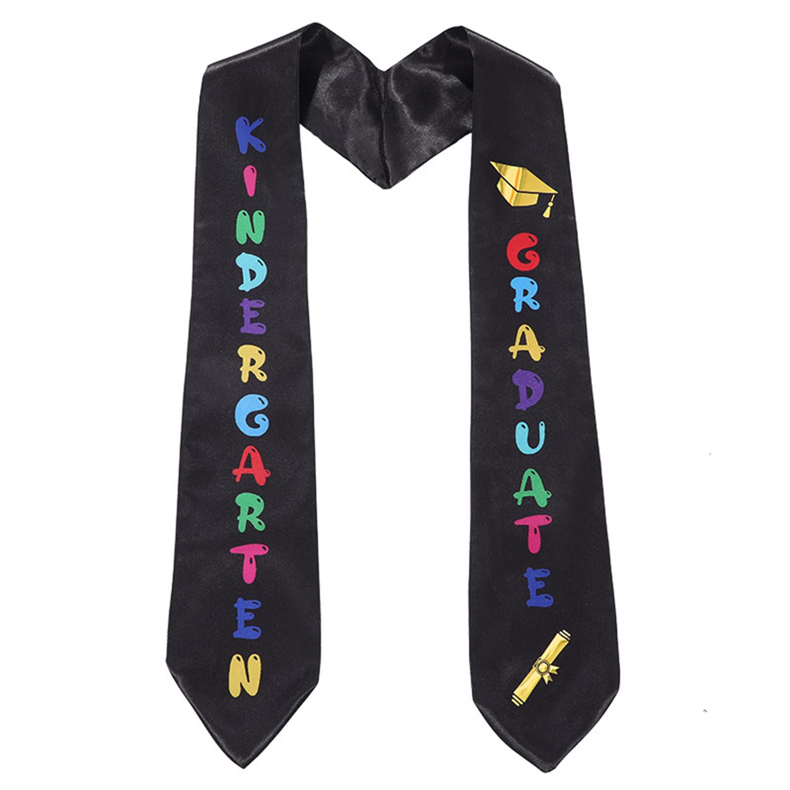 

Graduation Sash Satin for Preschool Graduation Ceremony Photo Props Kindergarten Congrats Grad Sash Colorful Words чёрный