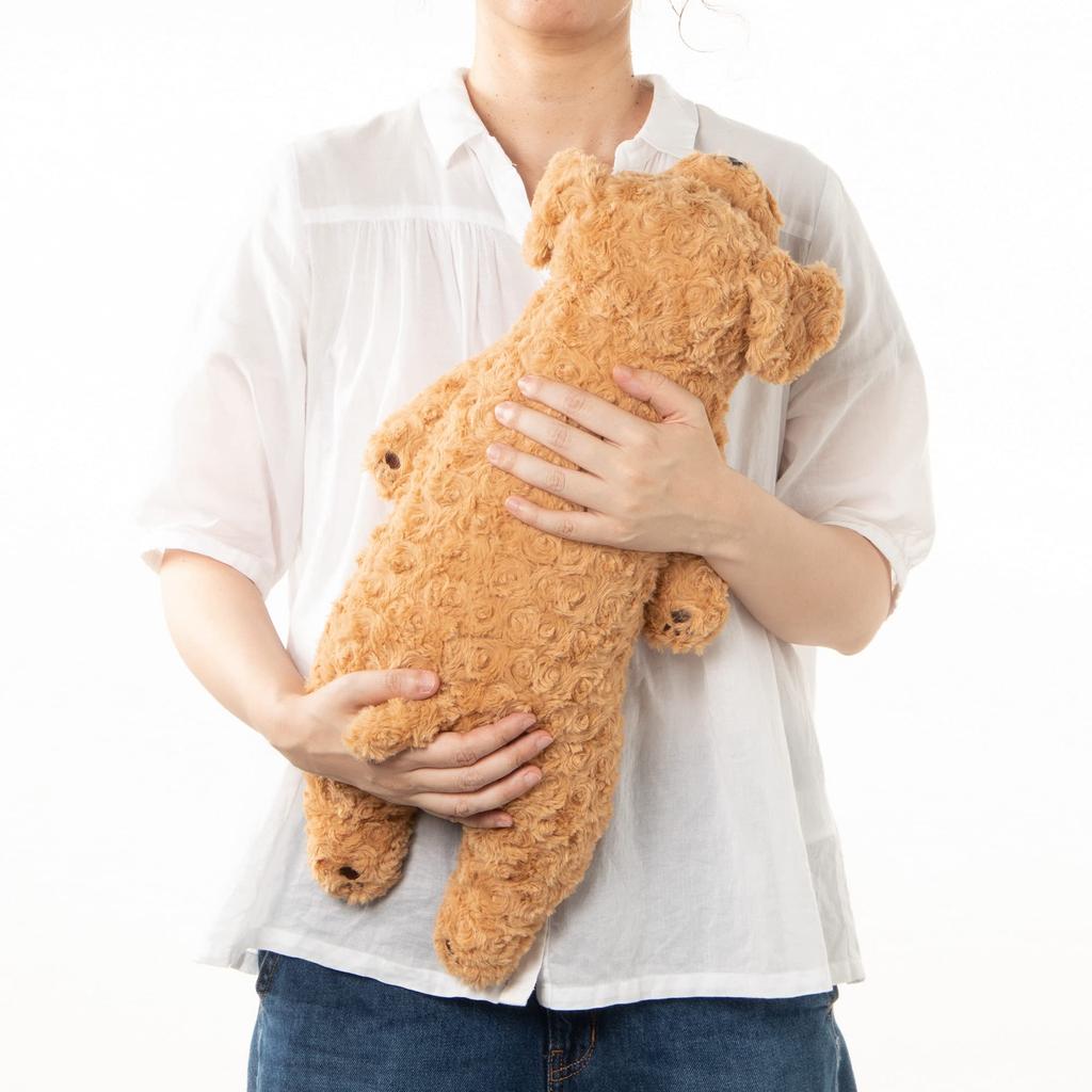 Livheart Sleepy Animals Toy Poodle Medium Size Fluffy and Squishy Plush Dog Body Gift Mocha, (Approx. 53cm), Pillow, 85450-15
