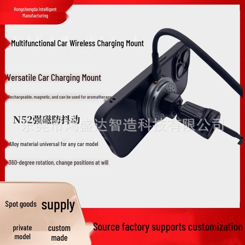 2024 Magnetic Rechargeable Aromatherapy Multifunctional Car Mount