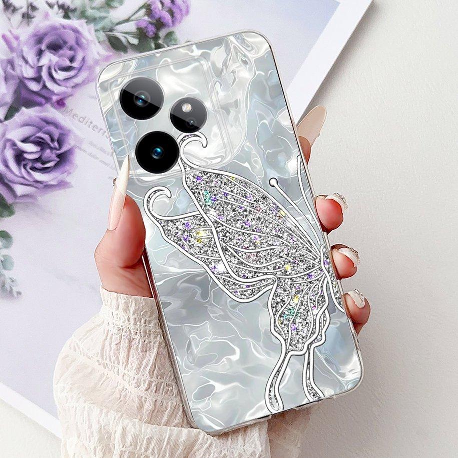 For Realme GT7 2025 Case RMX6688 Cover New Fashion Flower Marble Soft Silicone Phone Cases For Realme GT 7 Pro 7T Realme7 Fundas