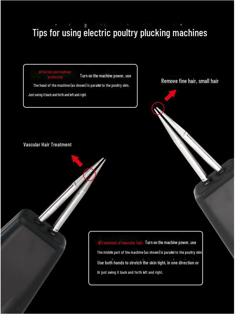 Mașină automată de jumulit păsări cu baterie litiu: Depilator Electric pentru Pui, Rață și Gâscă (Standardul European)