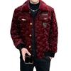 Men's European Winter Gold Sable Velvet Fur Lapel Jacket - Fashionable, Trendy, and Casual Outerwear