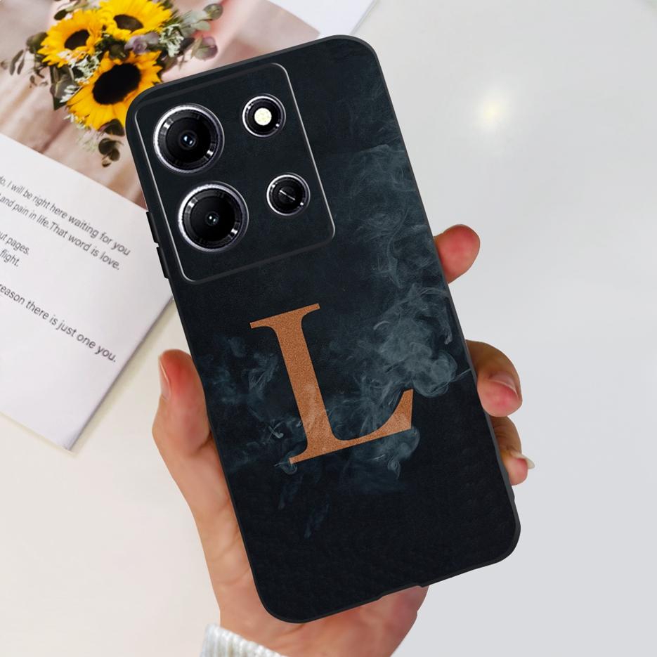 For Infinix Note 30i Case X6716 Luxury Letters Back Cover Soft Silicone Phone Case For Infinix Note 30 Pro Note30 Note30i Bumper