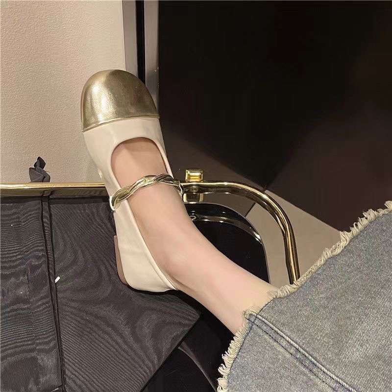 Mary Jane women's shoes 2025 new summer French evening wind shoes gentle single shoes flat temperament small leather shoes women