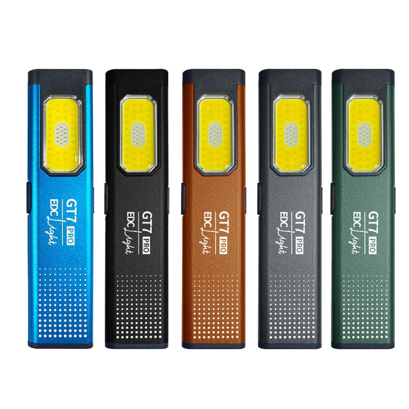 Powerful GT COB Work Light with Hat Clip USB-C Rechargeable EDC Flashlight Magnetic LED Lamp for Work Emergency Camping Walking