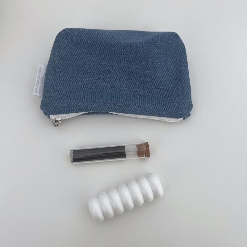 Denim Triangle Pouch (4 Colors)