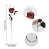 49cm Halloween Artificial Rose Gothic Realistic Skeleton Hand Rose Bouquet Handmade Simulation Fake Flower Halloween Party Props