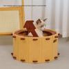 Hot Spring Felt Cat Nest Semi-Enclosed Large Space Felt Kitten Beds Wear-Resistant Cat House Hiding Cave Pet Cat Bed Furniture
