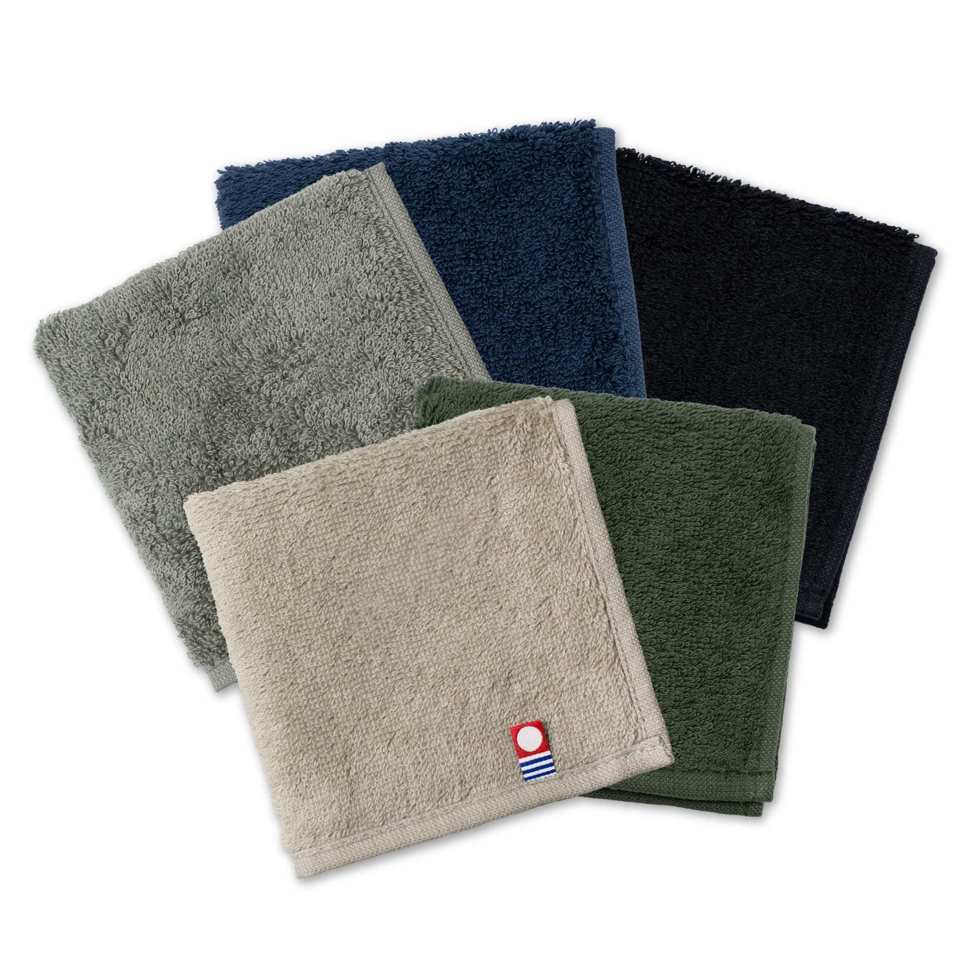 

aso Hand Towel Imabari Towel 5-Piece Set 100% Cotton Made in Japan 22cm Square Individually Packaged Absorbent Compact Towel Handkerchief Byme