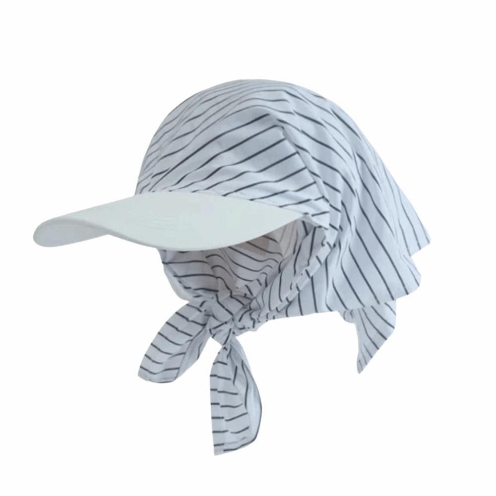Fashion Striped Headscarf Caps Sun Protection UV Protection Summer Caps Breathable Quick Drying Sun Hat Women белый