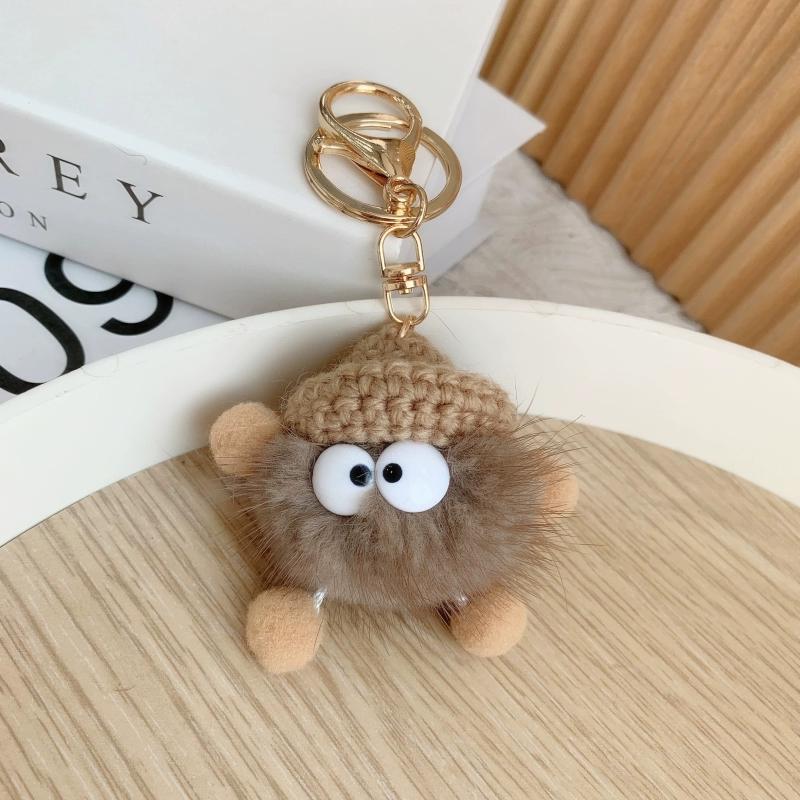 Nou Păr de Nurcă Brichete Mici Praf Elf Pandantiv de Pluș, Breloc de Chei Auto Pandantiv Femeie Păpușă