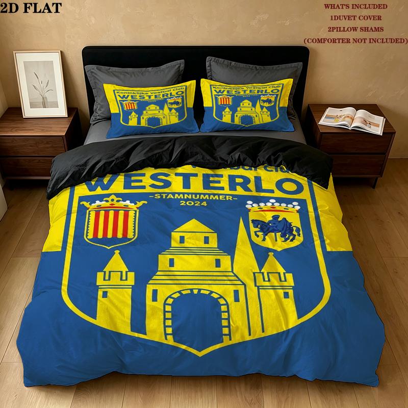 Kvc Westerlo Pattern Bedding uilt Set uilt Cover Pillowcase Home Decoration Birthday Gift (1 * duvet cover + 2 * pillowcase without core)