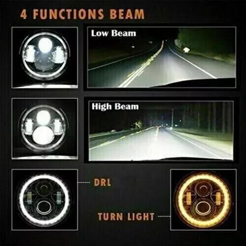Suzuki Samurai SJ410 SJ413 LED Headlight DRL Hi/Lo Beam 7" Inch (Pair) |Fit For