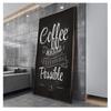 Affiche d'art mural rétro, Style craie, tableau noir, peinture sur toile, image murale de café, citation drôle imprimée de café