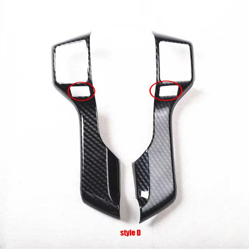 For Toyota Land Cruiser Prado 150 LC150 FJ150 2010-2017 ABS Carbonfiber Inner Steering Wheel Button Cover Trim Car Accessories