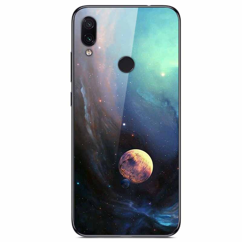 For Redmi Note 7 Cases Note7 Pro Tempered Glass Hard Back Cover For Xiaomi Redmi 7 Pro Phone Case Protective Funda Bumper Note 7