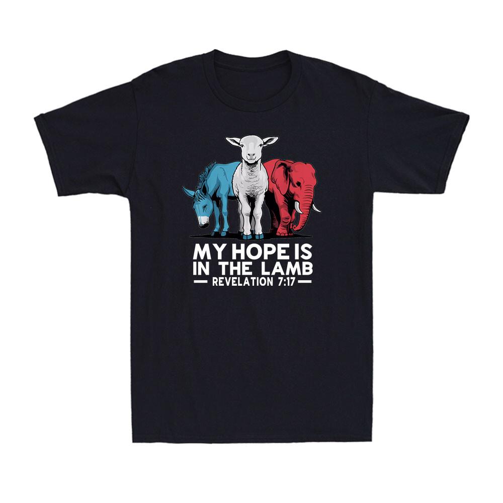 My Hope Is In The Lamb Revelation 7:17 Christian God Jesus Faith Men s T-Shirt S