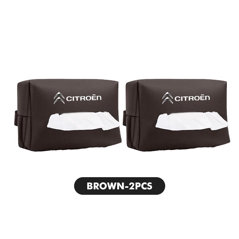 Car Tissue Box Cover Leather Paper Towel Storage Bag For Citroen Grand Berlingo Jumper Celysee Xsara Picasso Aircross