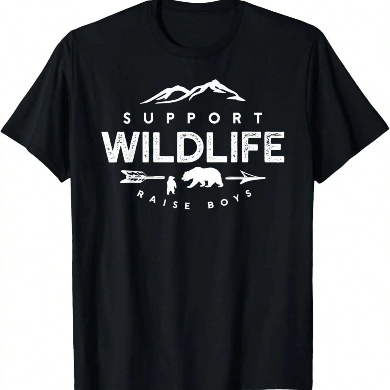 Support Wildlife Raise S Funny Mom And Dad T-Shirt S разноцветный