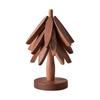 Wooden Tree Coaster  Pad Trivet with Heat Insulation Bar Coasters Wooden Trivets for Birthday New Year Christmas Easter