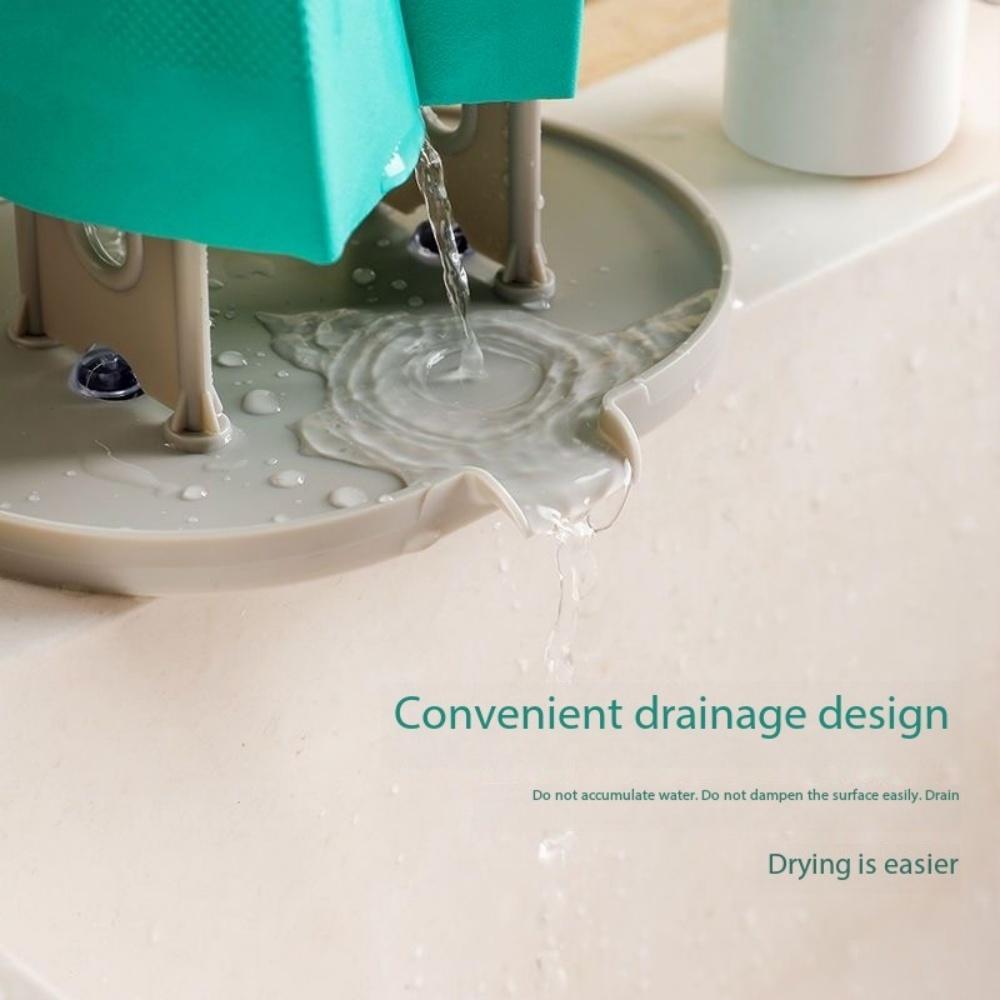 Stojan na sušení kuchyňských rukavic s odkapávací základnou, držák na gumové rukavice a úložný box na utěrky, plastové příslušenství ke kuchyňskému dřezu