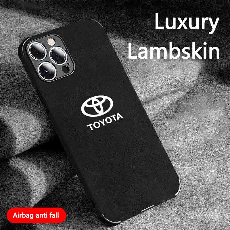Husă de telefon din piele întoarsă cu logo Toyota Nouă Husă din silicon lichid Pentru iPhone 16 15 14 13 12 11 Pro Plus Promax 7 8 Plus SE2 SE3 X XS Xr