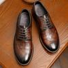 Foxlike Business Comfortable Leather Shoes for Genuine Leather with Comfortable Breathable Premium Size Men's Shoes, Running, Wingtip, Walking,