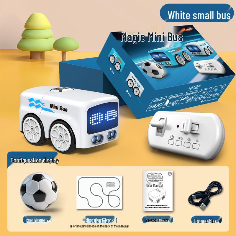 Smart Gesture-Controlled Mini Bus: Automatic Obstacle Avoidance & Line Following Desktop Toy Car