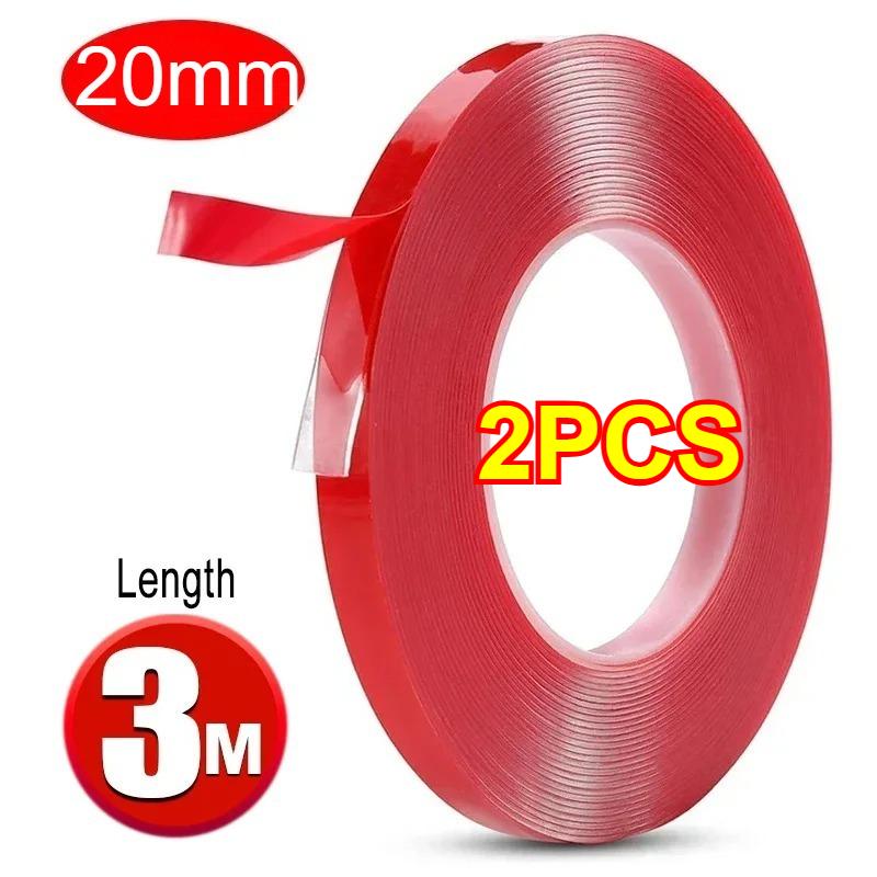 Car Strong Double Sided Adhesive Stickers Tape Nano Transparent Reusable Waterproof Auto Tape Clean Tools Car Protect Sticker