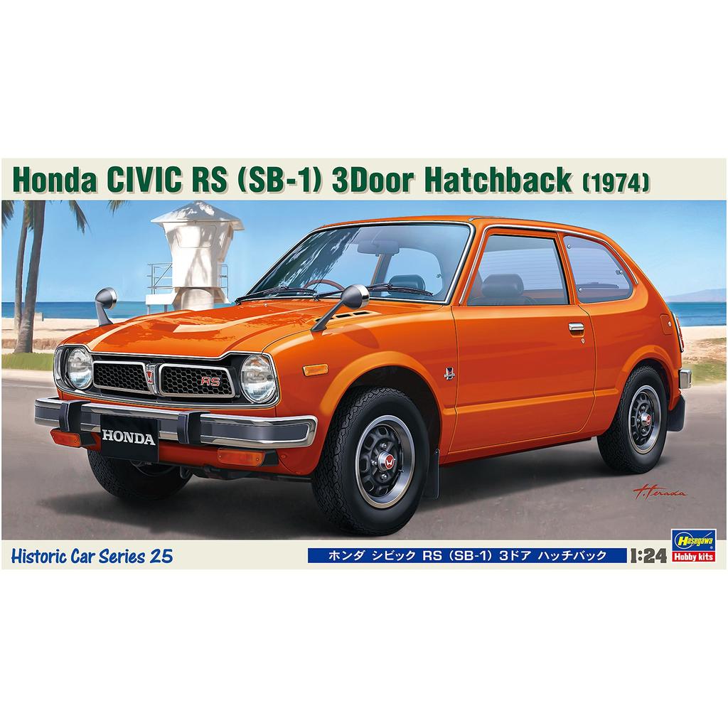 Hasegawa 1/24 Historic Car Series Honda Civic RS SB-1 3-Door Hatchback Plastic Model HC25