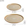 Kiln Changes Keramik Braun Flacher Teller Retro Dessert Kuchenteller Steakteller Sashimi Sushi Teller Restaurant Kreatives Geschirr