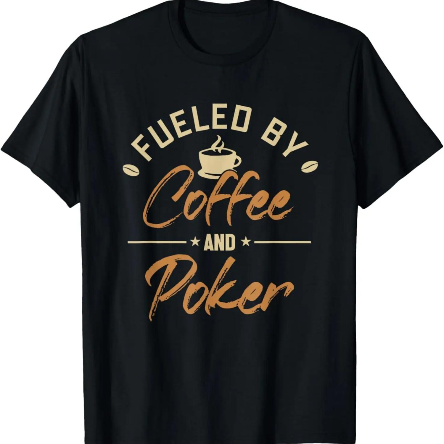 Fueled by Coffee and Poker Poker Hands Texas Holdem Poker T-Shirt S чёрный