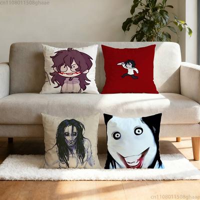 Creepy Urban Killer Jeff Pillow Case Pillow Case Living Room Sofa Cushion Cover Suitable For Home Bedroom Room Decoration