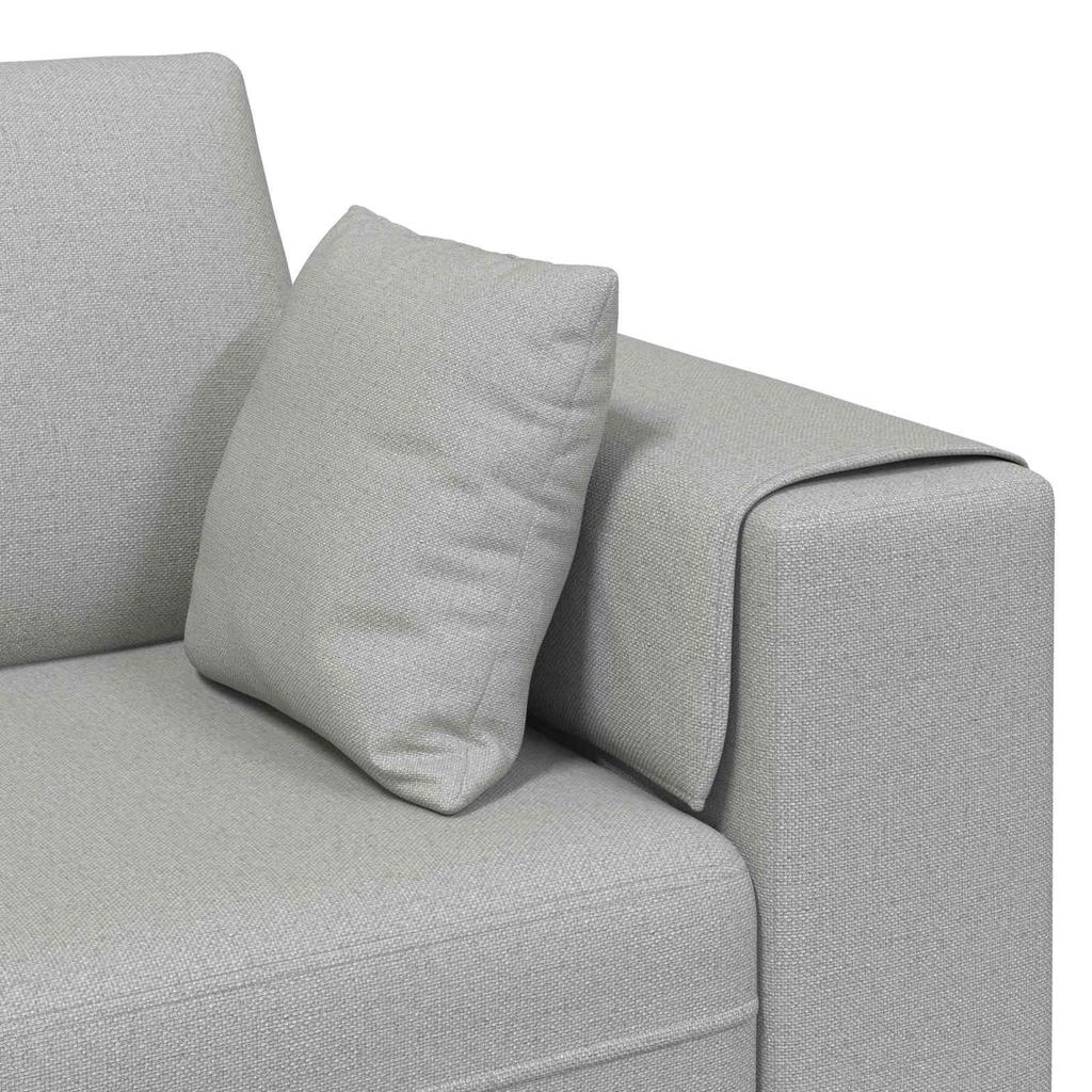 3 Piece Sofa Cloud Grey 250 x 188 x 76 cm Fabric