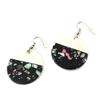 Les Trésors De Lily [N6305] - Boucles Créateur 'Kilimanjaro' blanc noir multicolore