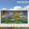 2D Bunter Wildblumen-Garten Garagentor Wandbild Sommer Dekoration Hintergrund