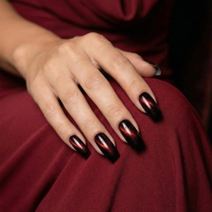 Vernis à ongles semi-permanent - Kabos Cat Eye - Pailleté magnétique - Compatible UV/LED - Tenue 21 jours